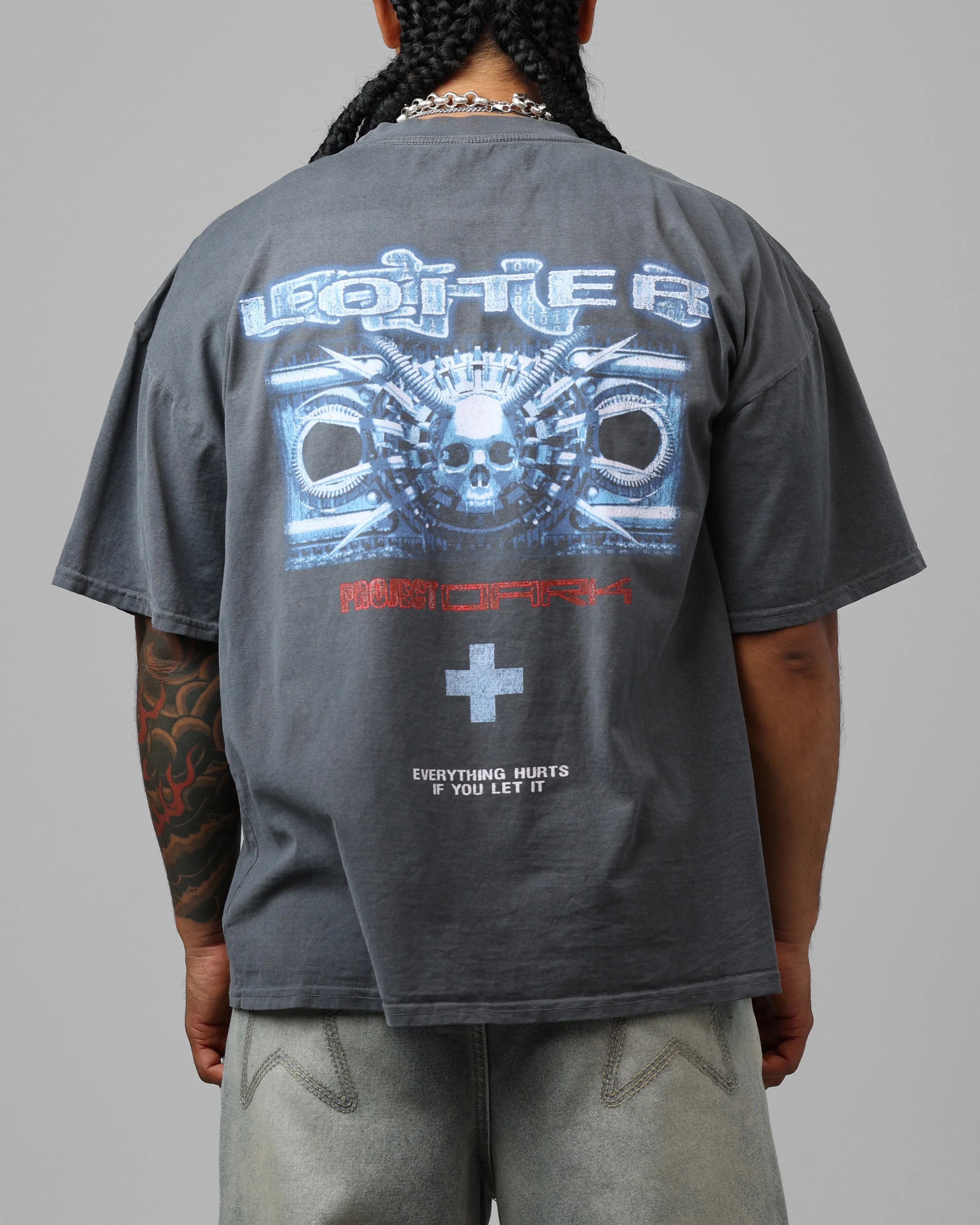 Loiter Project Dark Vintage T-Shirt Washed Charcoal sold by Culture Kings product image thumbnail 2
