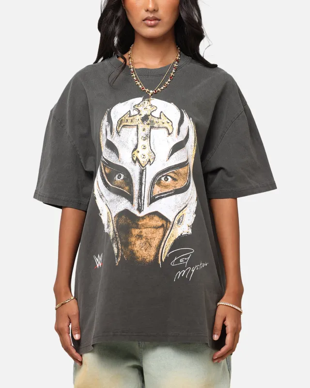 Culture Kings X WWE Rey Mysterio Big Head Heavyweight T-Shirt Black Wash sold by Culture Kings