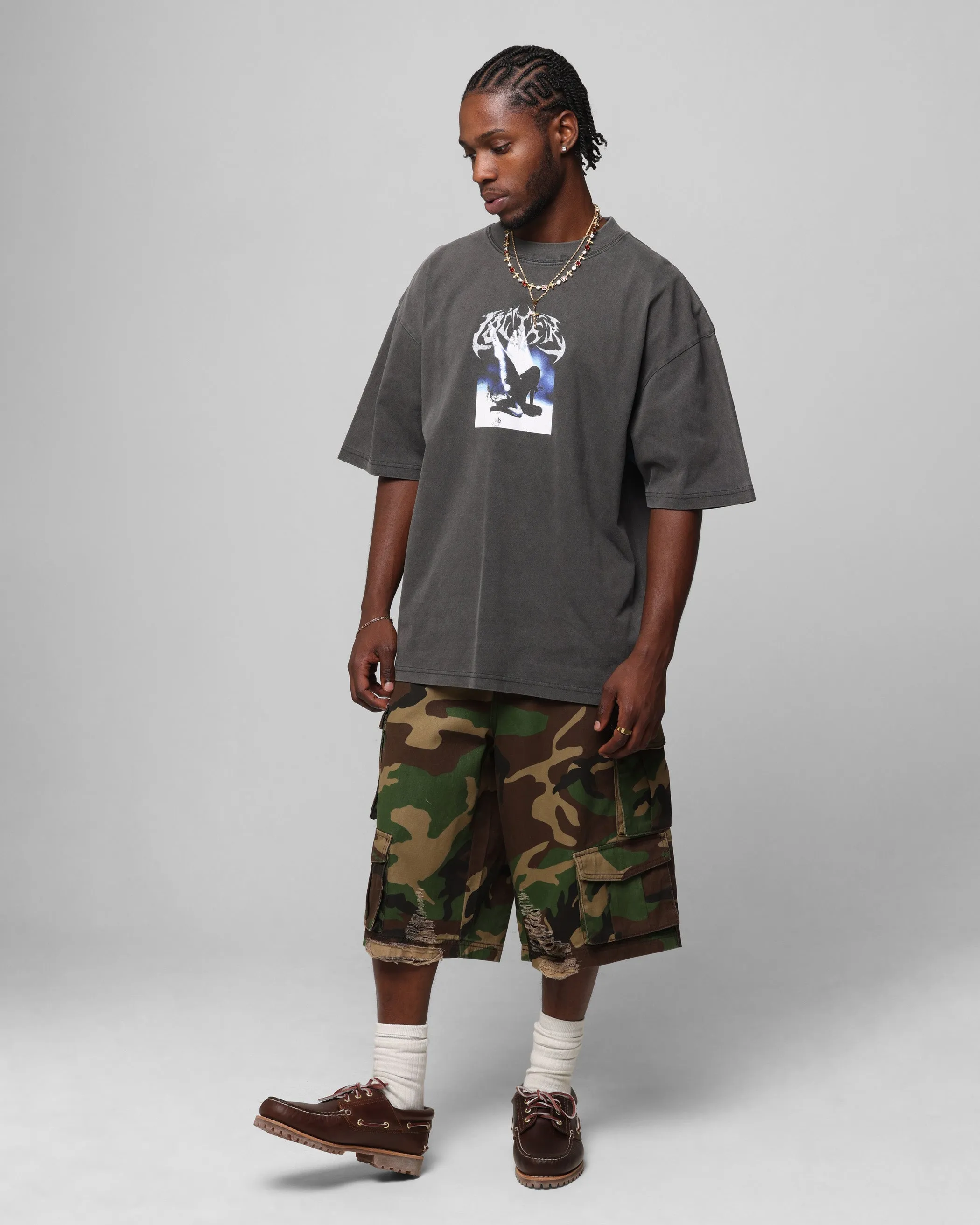 Loiter Angel Number Vintage T-Shirt Charcoal sold by Culture Kings product image thumbnail 4