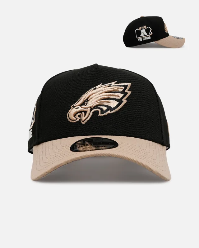 New Era Philadelphia Eagles 'Desert Nights' 9FORTY A-Frame Snapback Black/Camel sold by Culture Kings