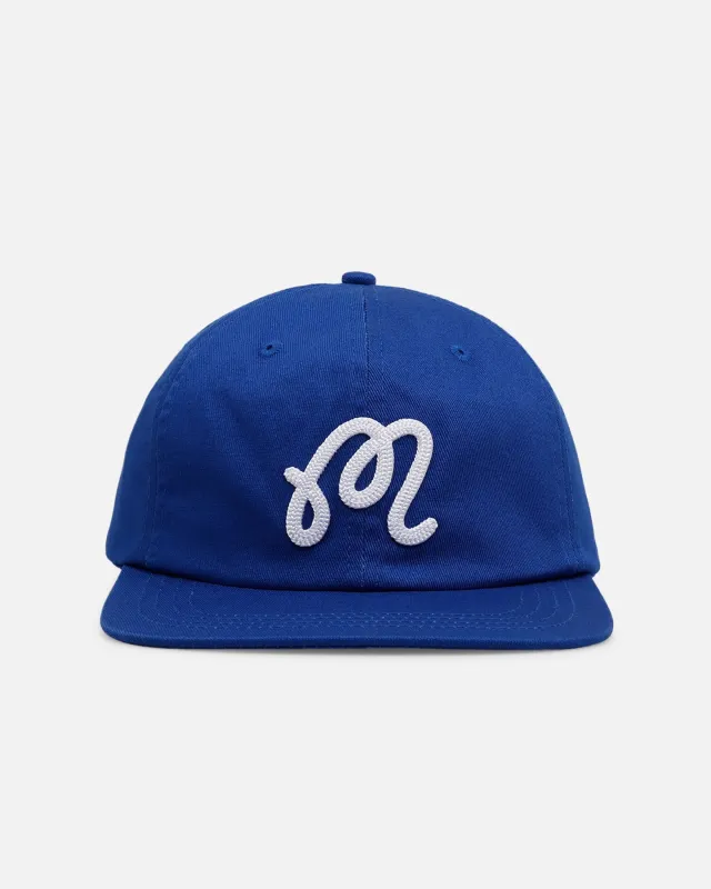 Malbon Script Chainstitch Snapback Blue sold by Culture Kings