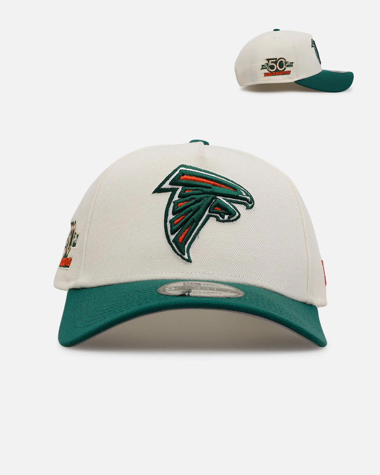 New Era Atlanta Falcons 'Citrus' 9FORTY A-Frame Snapback Chrome/Green/Orange sold by Culture Kings