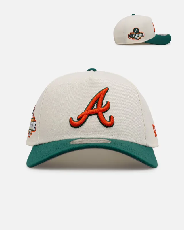New Era Atlanta Braves 'Citrus' 9FORTY A-Frame Snapback Chrome/Green/Orange sold by Culture Kings