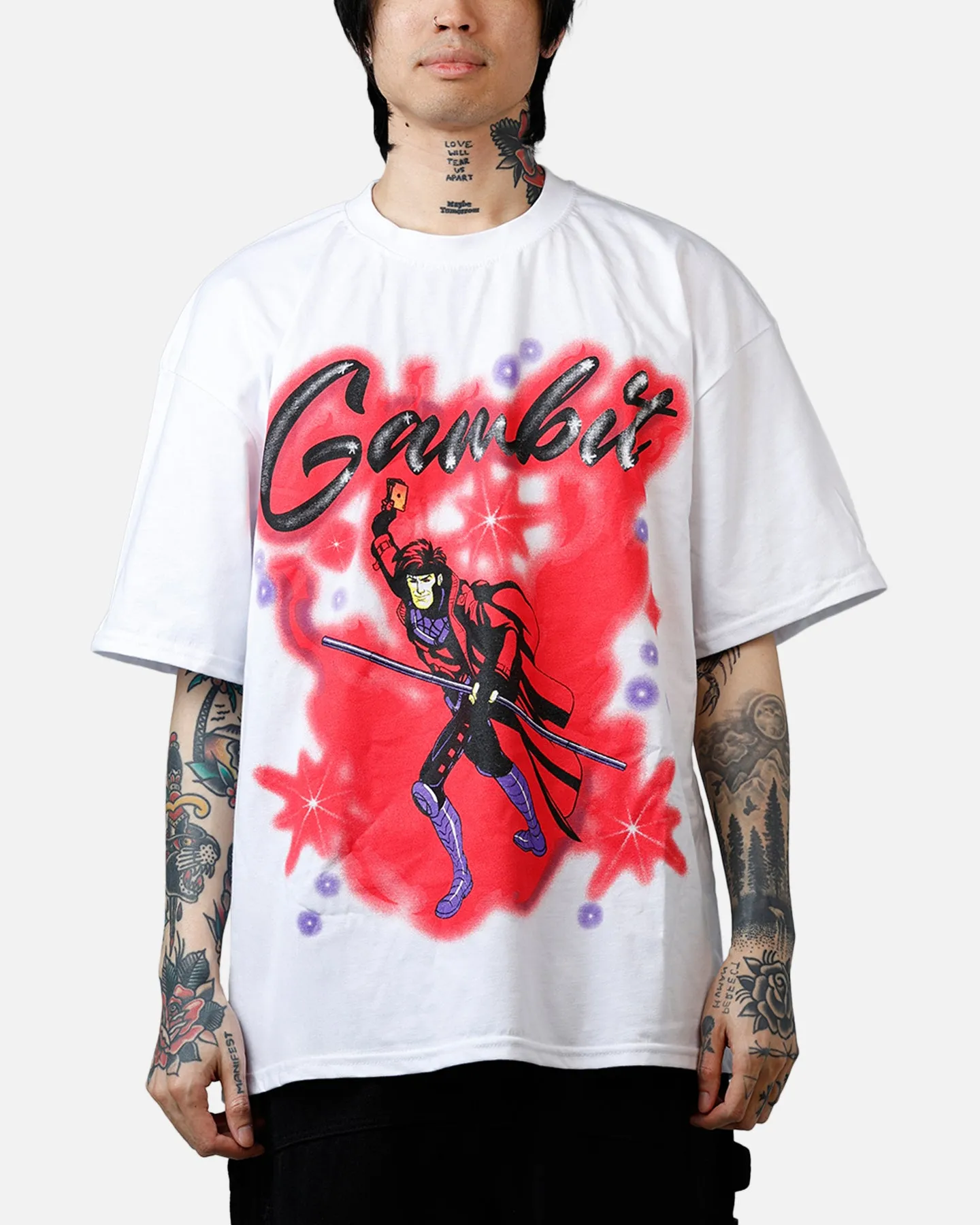 Goat Crew Marvel X-Men Gambit Airbrush T-Shirt White sold by Culture Kings