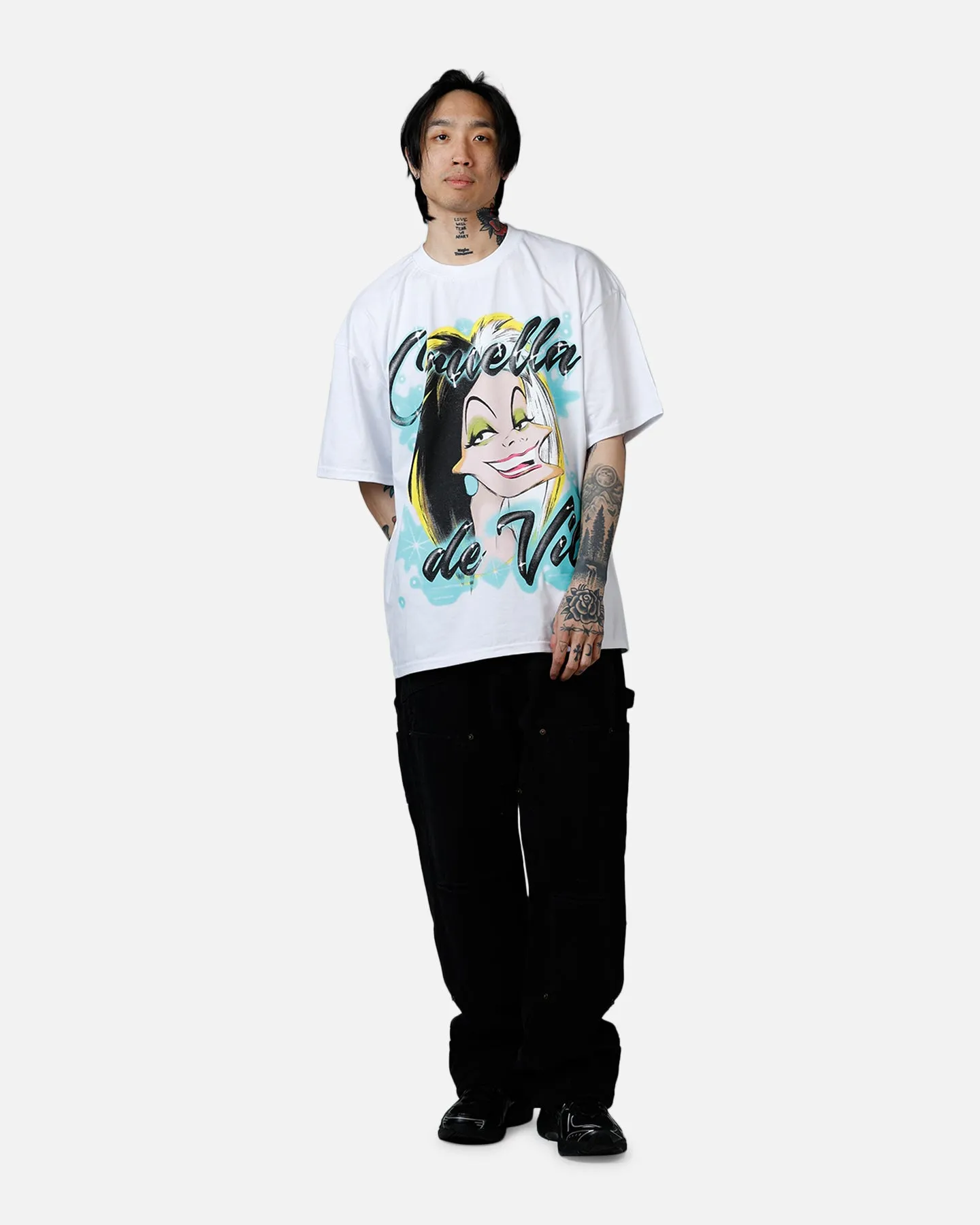 Goat Crew Disney Cruella De Vil Airbrush T-Shirt White sold by Culture Kings product image thumbnail 3