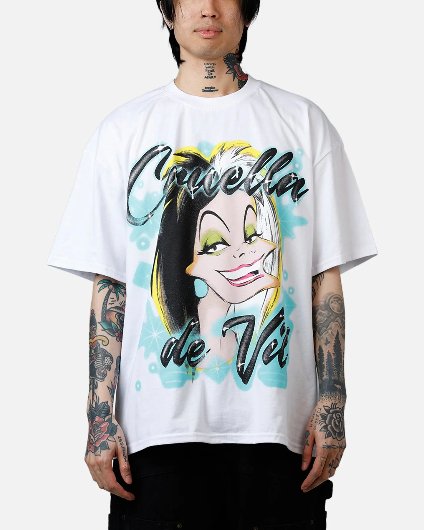 Goat Crew Disney Cruella De Vil Airbrush T-Shirt White sold by Culture Kings