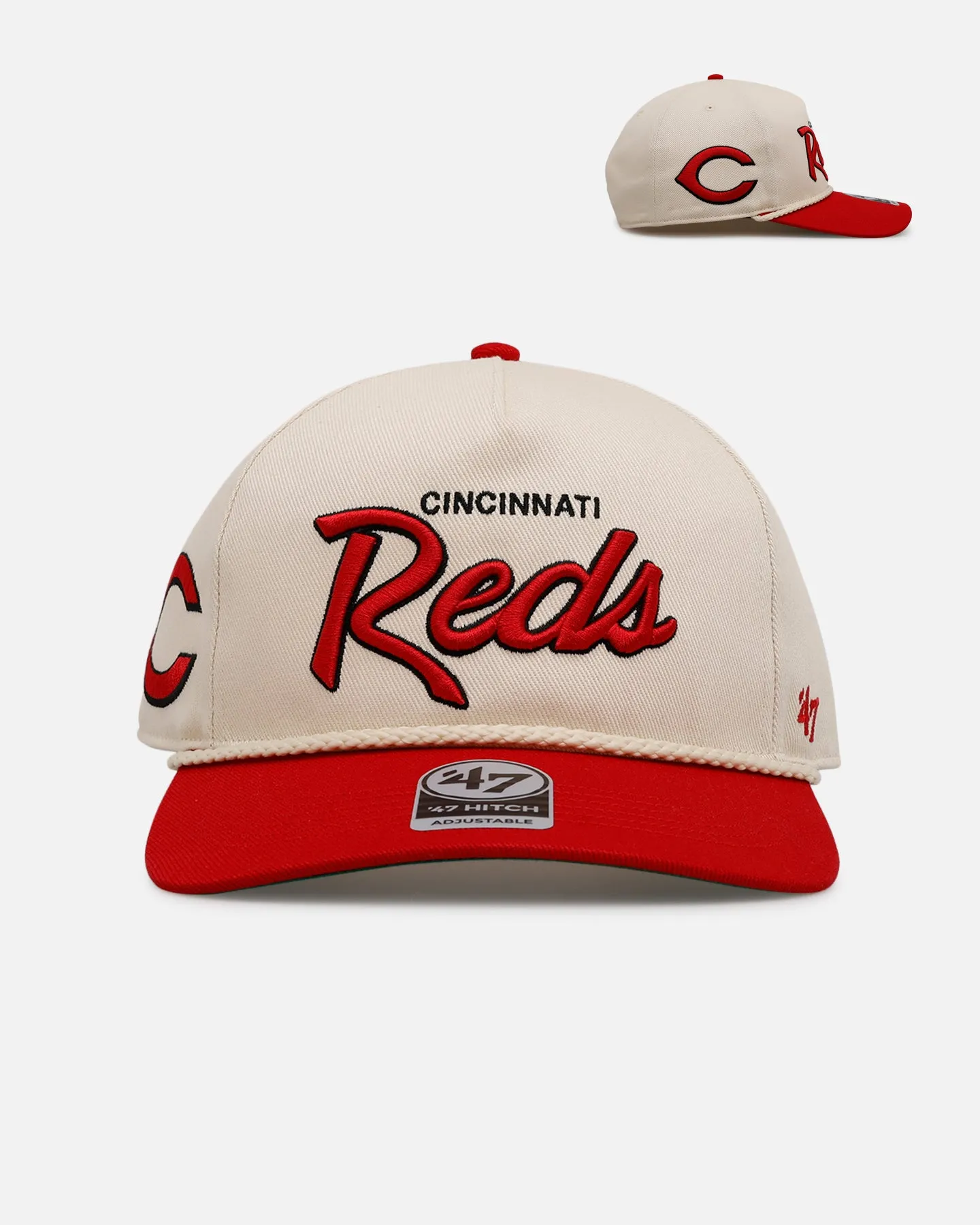 47 Brand Cincinnati Reds 'MLB Opening Day' Script Hitch Snapback Natural sold by Culture Kings