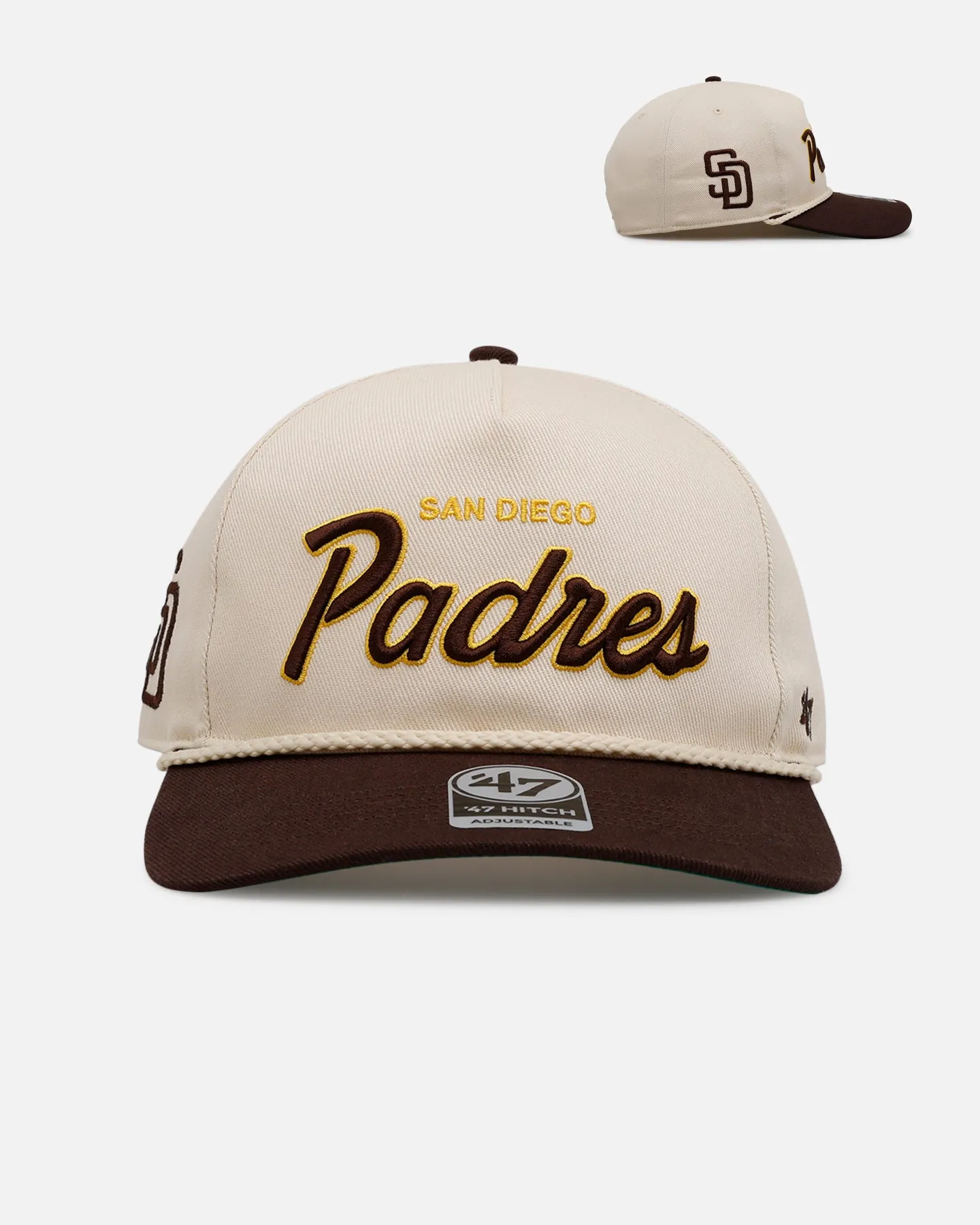 47 Brand San Diego Padres 'MLB Opening Day' Script Hitch Snapback Natural sold by Culture Kings