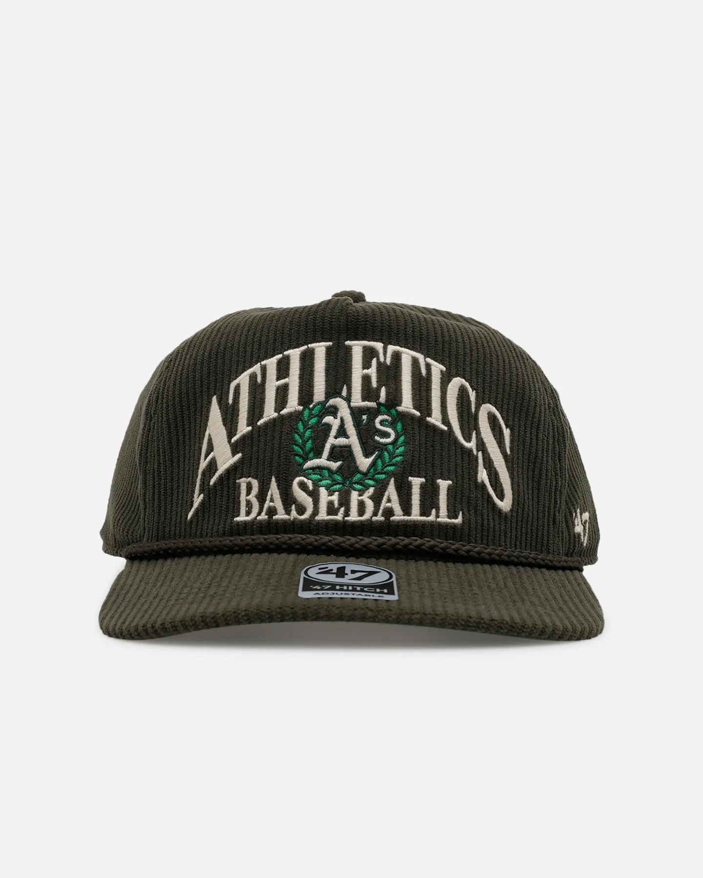 47 Brand Oakland Athletics 'Pitchout' 47 Hitch Corduroy Snapback Green sold by Culture Kings