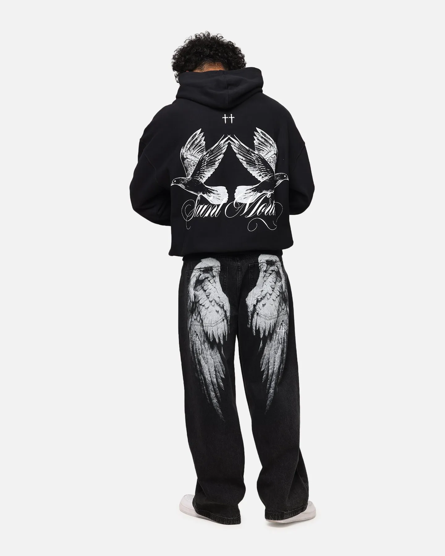 Saint Morta Doves Boxy Hoodie Black sold by Culture Kings product image thumbnail 3
