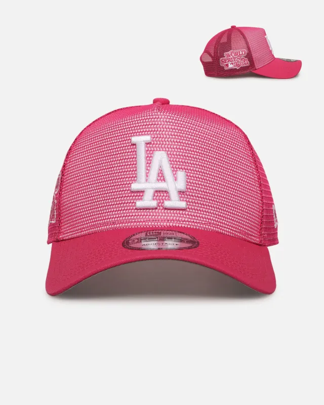New Era Los Angeles Dodgers 'Polychromatic Mesh' 9FORTY A-Frame Snapback Pink sold by Culture Kings