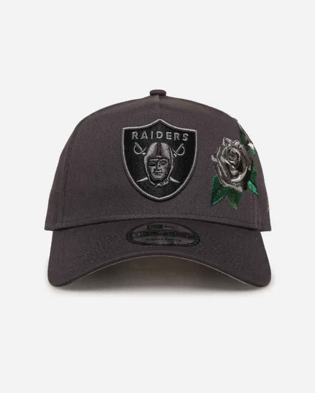 New Era Las Vegas Raiders 'Gray Tonal Roses' 9FORTY A-Frame Snapback Gray sold by Culture Kings