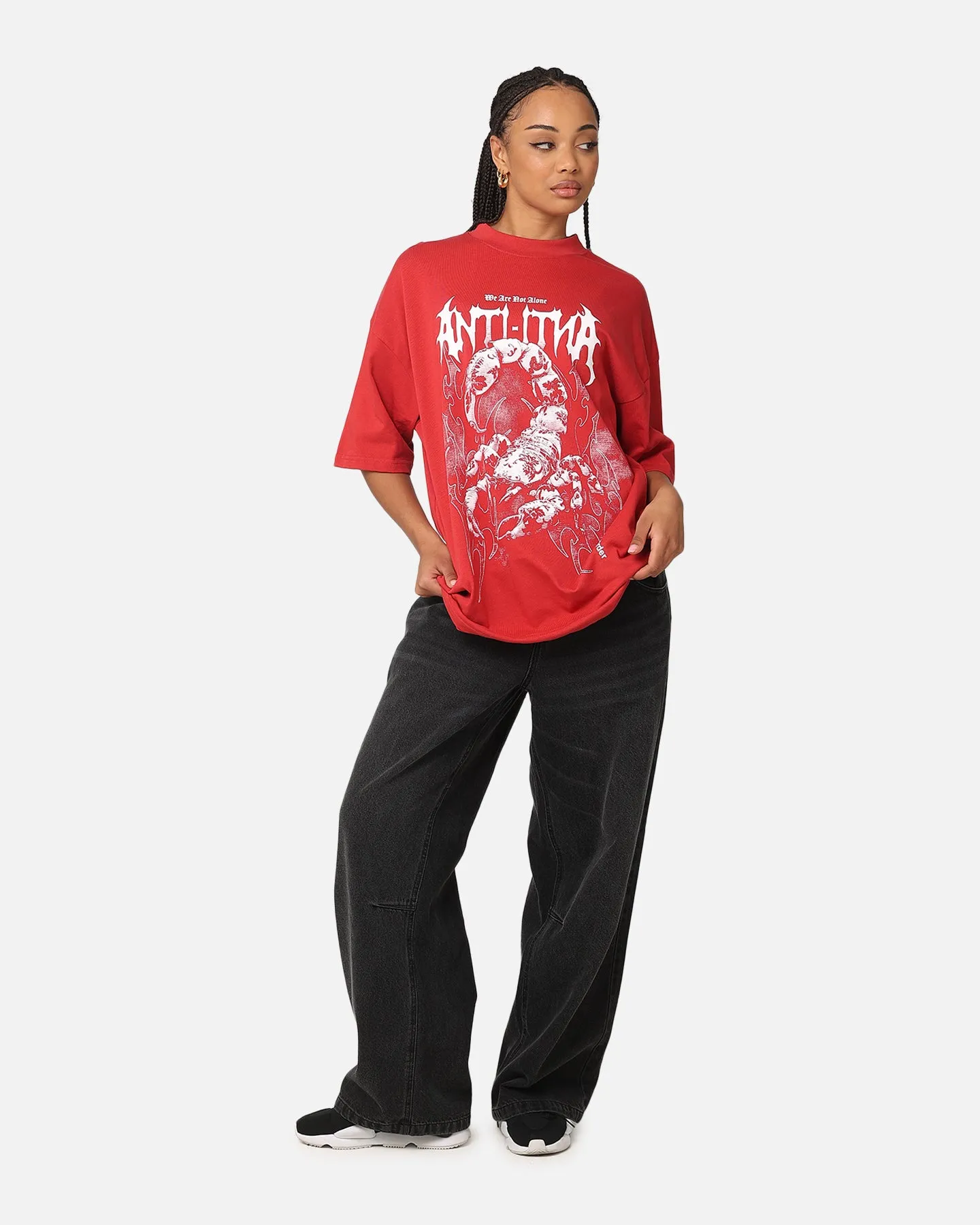The Anti Order Invasion Mock Neck T-Shirt Red sold by Culture Kings product image thumbnail 2
