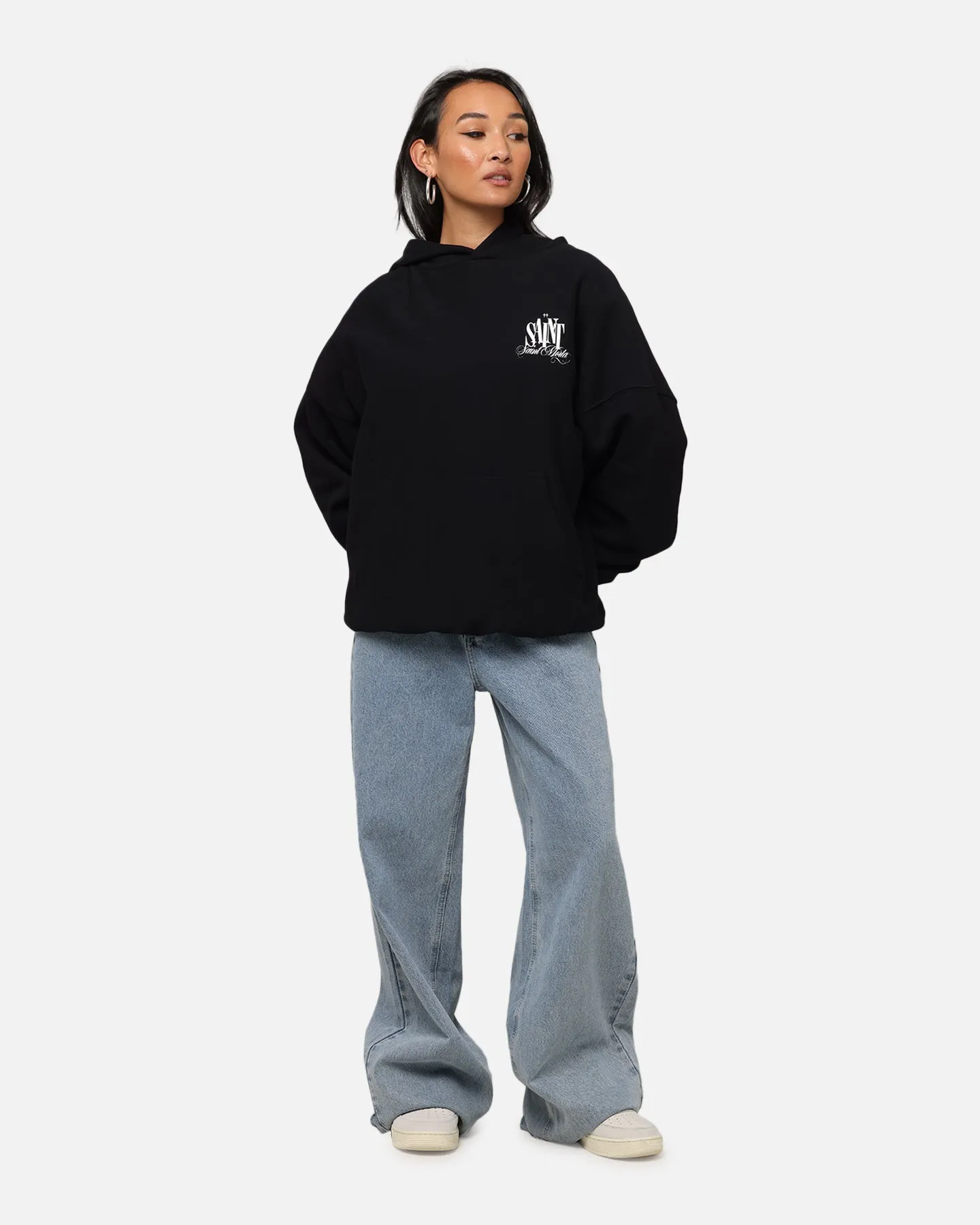 Saint Morta Doves Boxy Hoodie Black sold by Culture Kings product image thumbnail 4