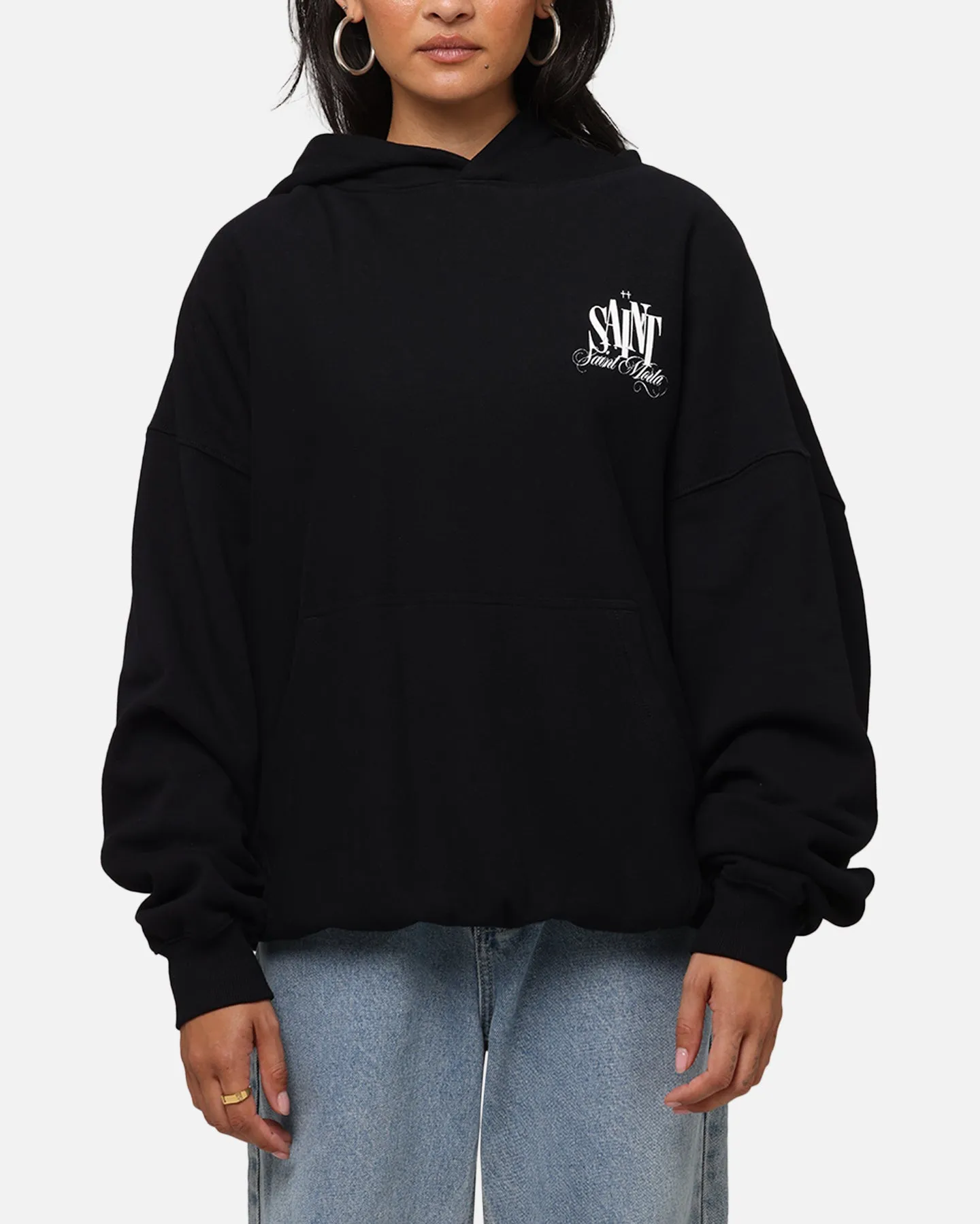 Saint Morta Doves Boxy Hoodie Black sold by Culture Kings product image thumbnail 2