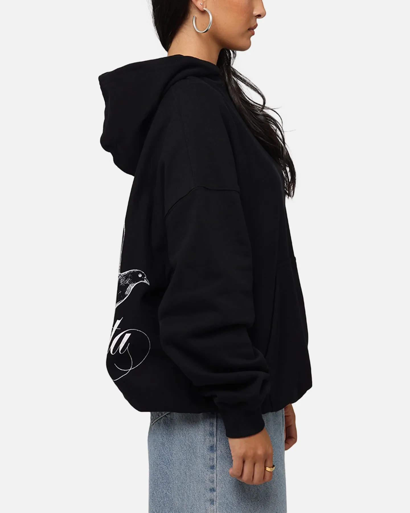Saint Morta Doves Boxy Hoodie Black sold by Culture Kings product image thumbnail 5
