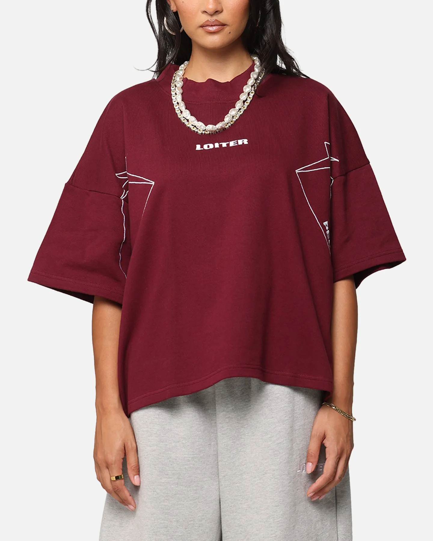 Loiter Dark Performance T-Shirt Burgandy sold by Culture Kings