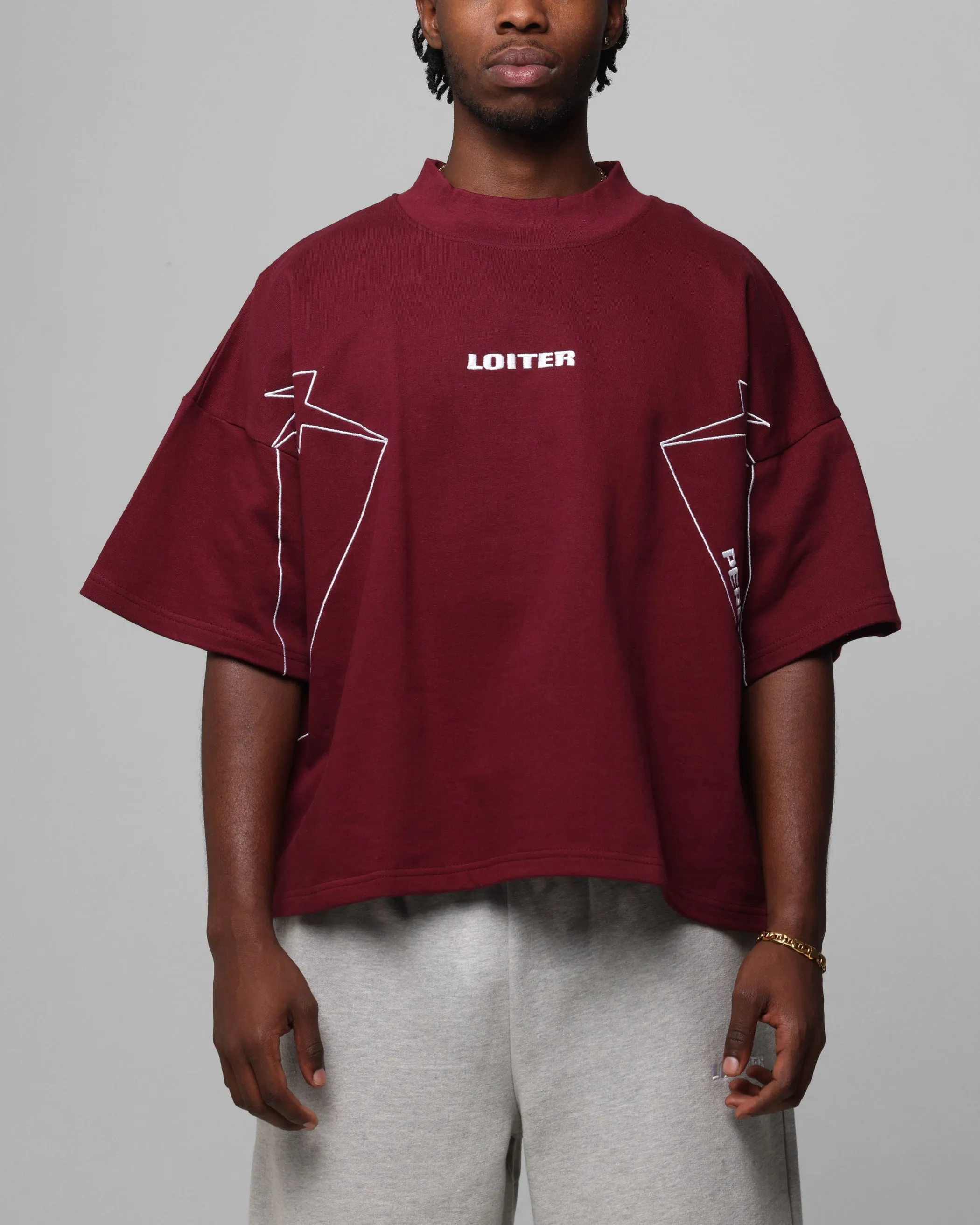 Loiter Dark Performance T-Shirt Burgandy sold by Culture Kings