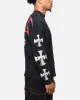 Loiter Cross Long Sleeve T-Shirt Black Acidwash sold by Culture Kings