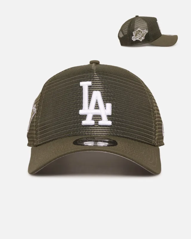 New Era Los Angeles Dodgers 'Polychromatic Mesh' 9FORTY A-Frame Snapback New Olive made by New Era