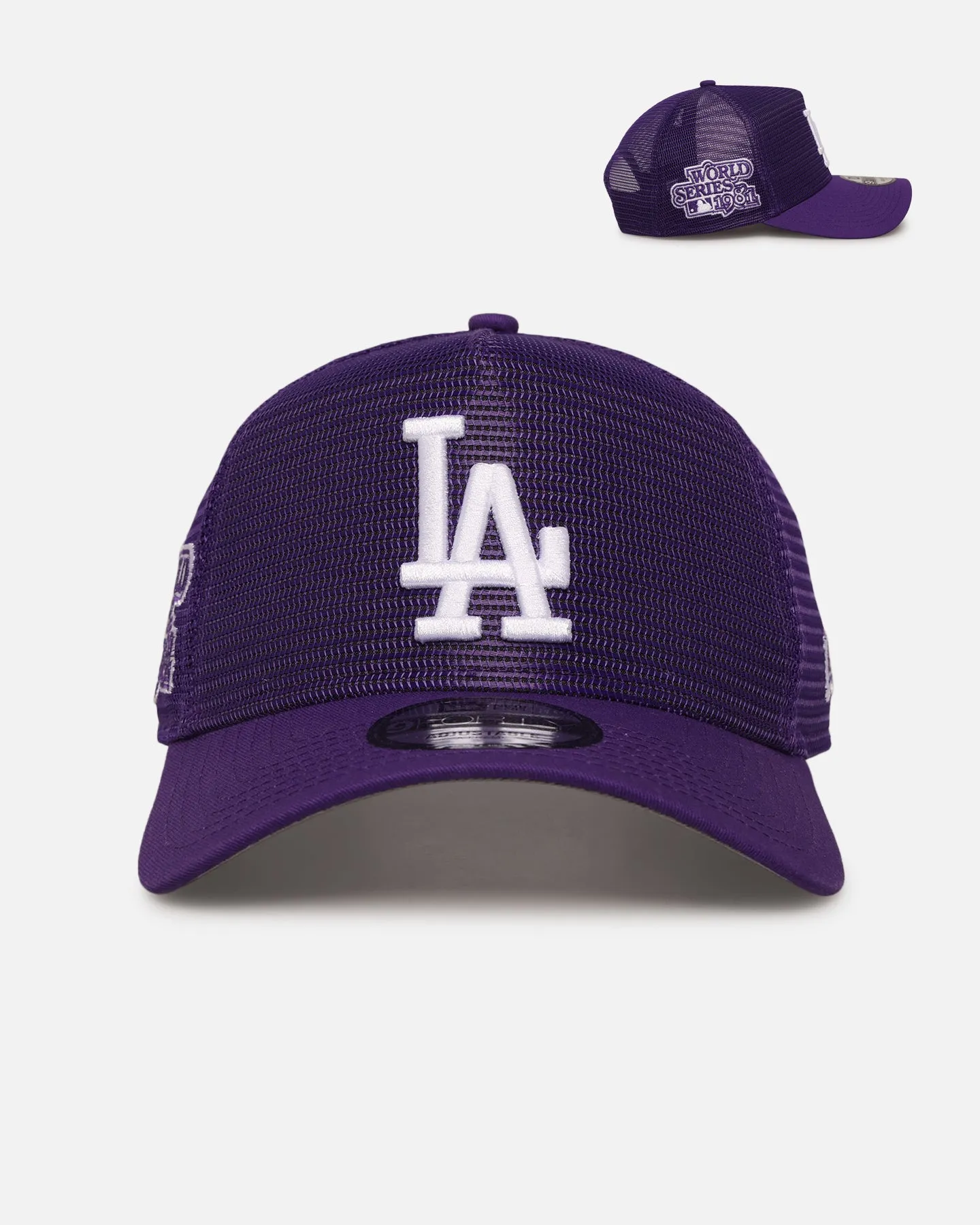 New Era Los Angeles Dodgers 'Polychromatic Mesh' 9FORTY A-Frame Snapback True Purple sold by Culture Kings