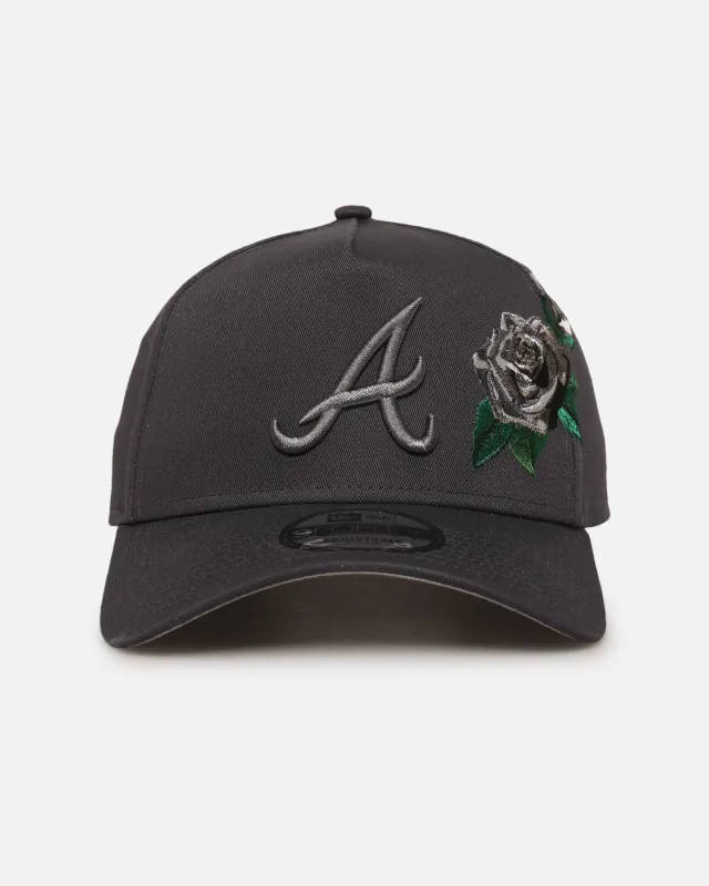New Era Atlanta Braves 'Gray Tonal Roses' 9FORTY A-Frame Snapback Gray sold by Culture Kings