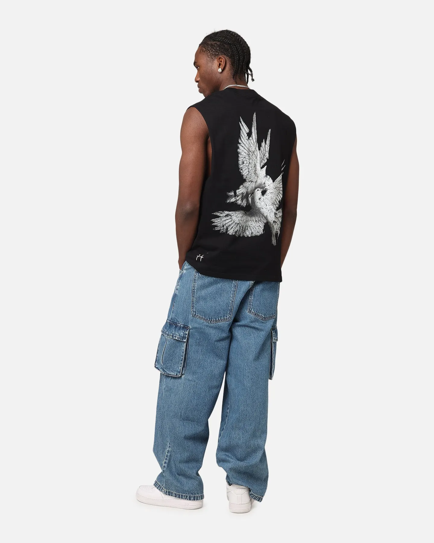 Saint Morta Doves Oversized Muscle T-Shirt Black sold by Culture Kings product image thumbnail 3