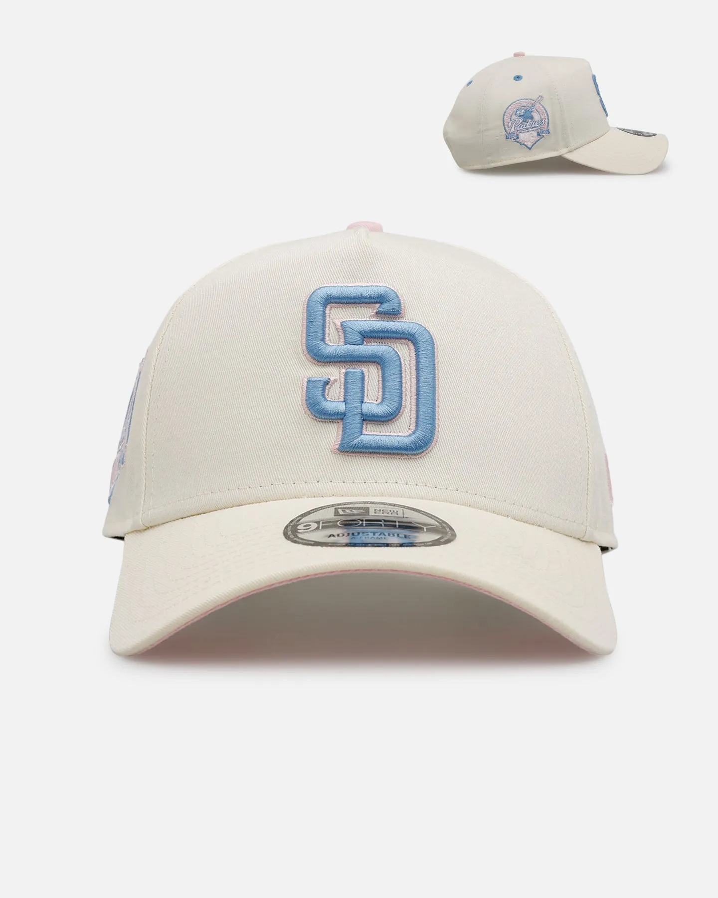 New Era San Diego Padres 'Pastel' 9FORTY A-Frame Snapback Chrome White sold by Culture Kings