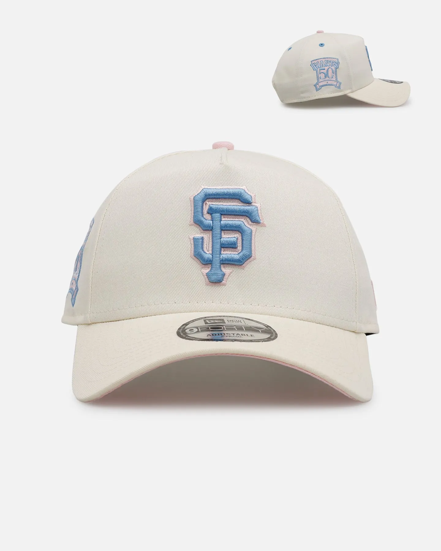 New Era San Francisco Giants 'Pastel' 9FORTY A-Frame Snapback Chrome White sold by Culture Kings