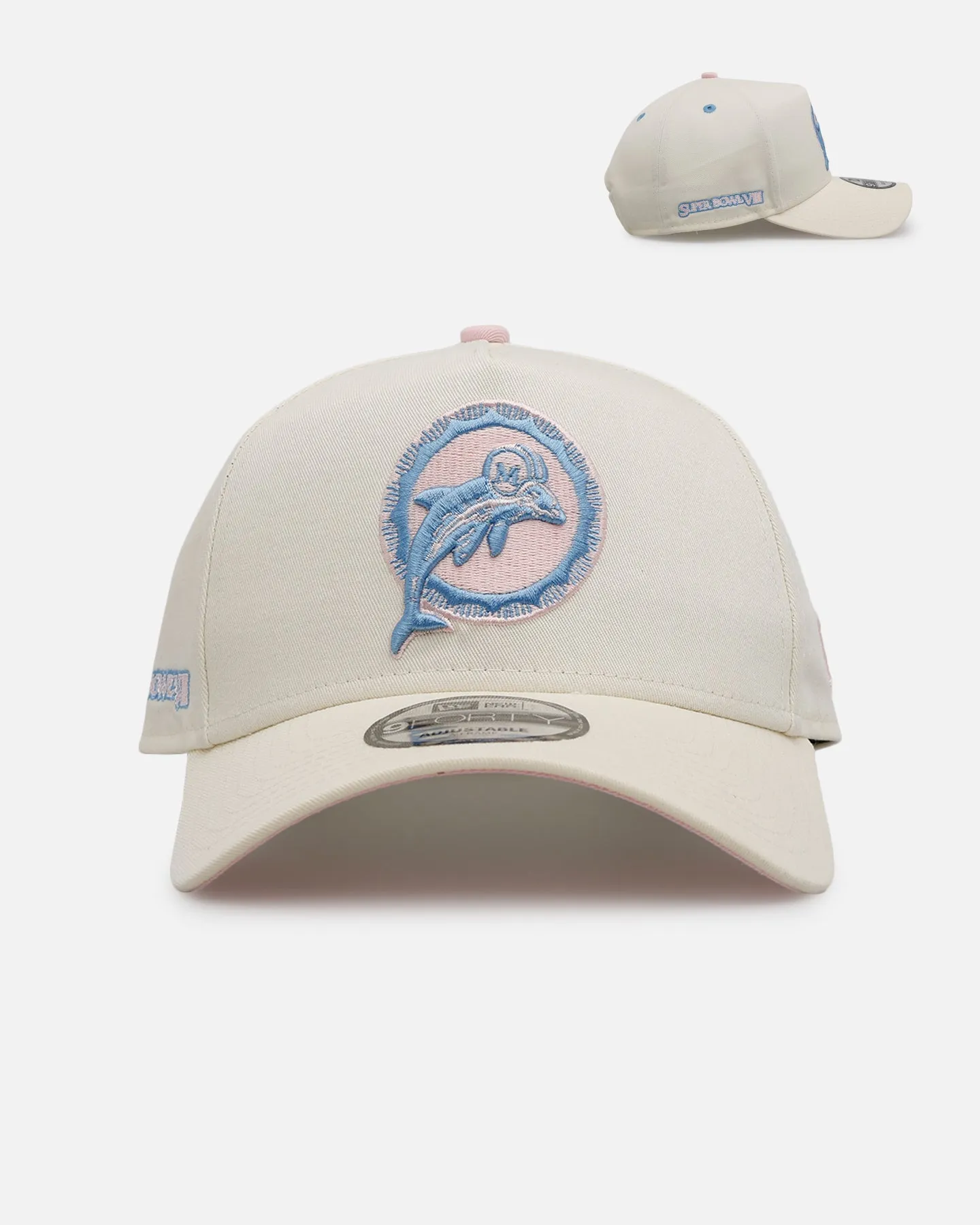 New Era Miami Dolphins 'Pastel' 9FORTY A-Frame Snapback Chrome White sold by Culture Kings