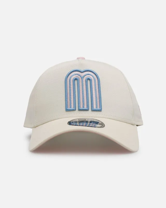 New Era Mexico National Baseball Team 'Pastel' 9FORTY A-Frame Snapback Chrome White sold by Culture Kings