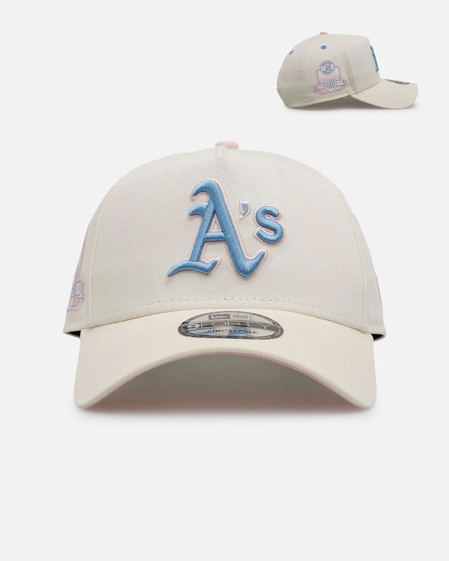 New Era Oakland Athletics 'Pastel' 9FORTY A-Frame Snapback Chrome White sold by Culture Kings