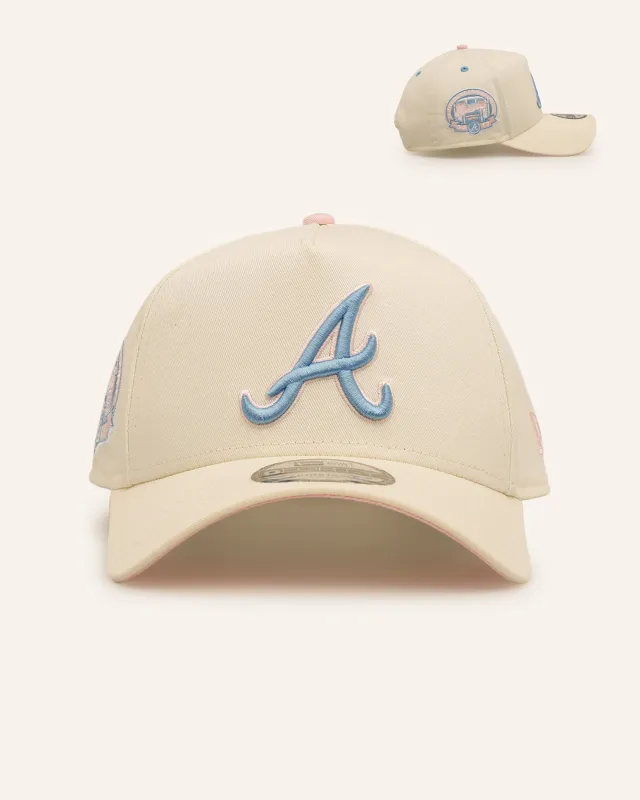 New Era Atlanta Braves 'Pastel' 9FORTY A-Frame Snapback Chrome White sold by Culture Kings
