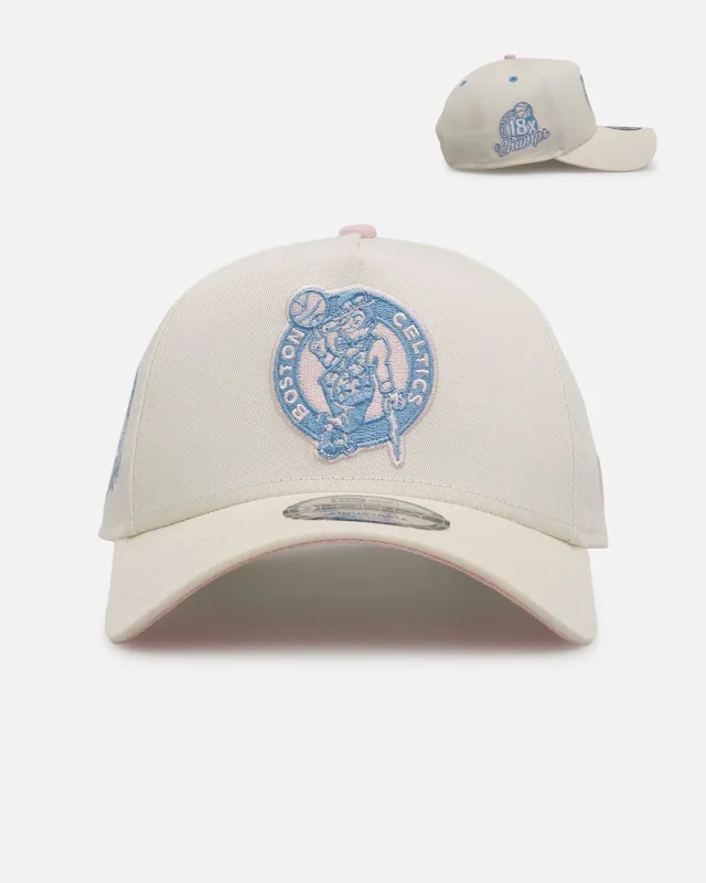 New Era Boston Celtics 'Pastel' 9FORTY A-Frame Snapback Chrome White sold by Culture Kings