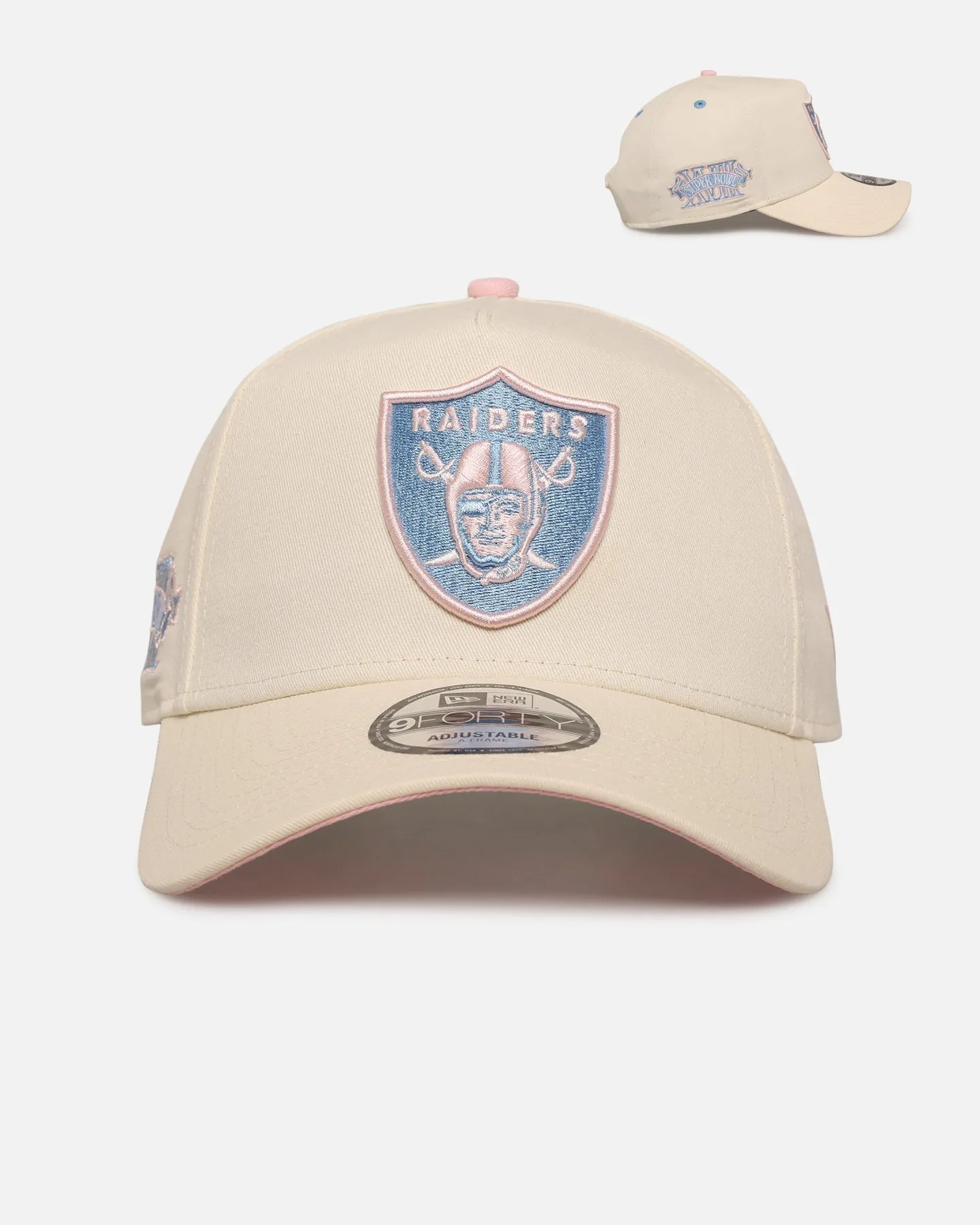 New Era Las Vegas Raiders 'Pastel' 9FORTY A-Frame Snapback Chrome White sold by Culture Kings