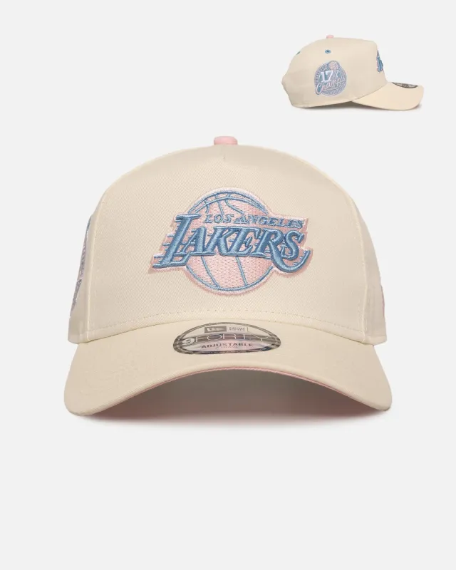 New Era Los Angeles Lakers 'Pastel' 9FORTY A-Frame Snapback Chrome White sold by Culture Kings