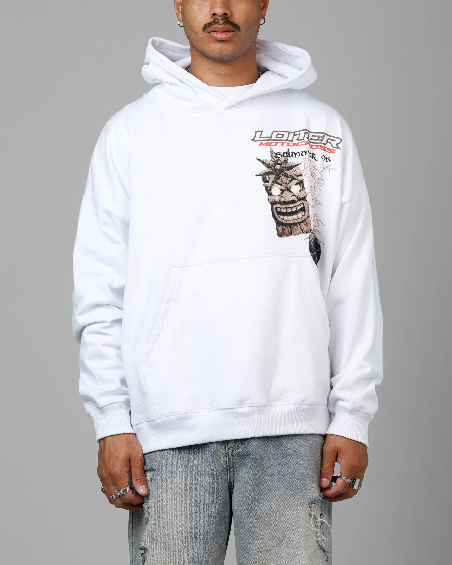Loiter Summer Motocross Premium Hoodie White sold by Culture Kings product image thumbnail 2