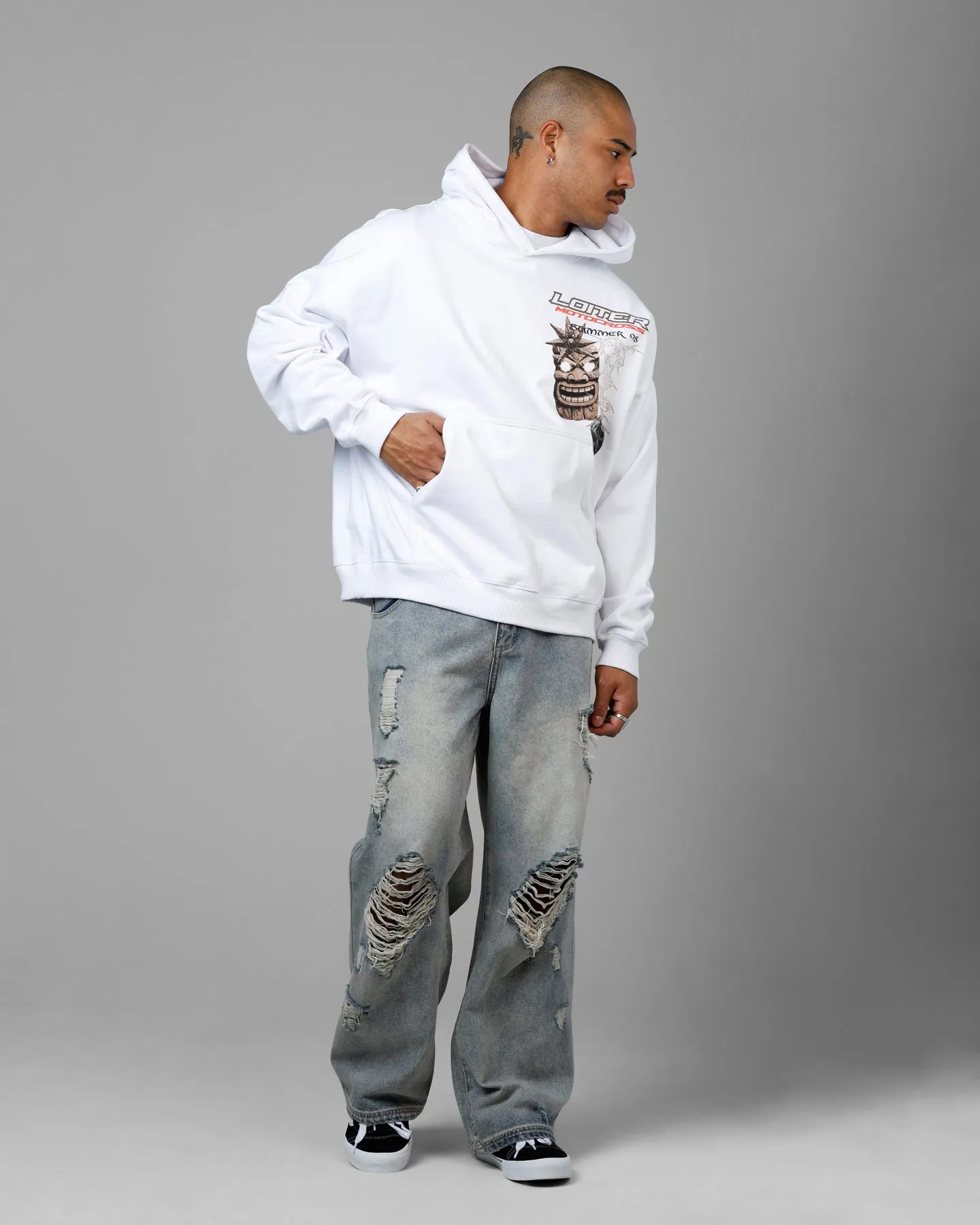 Loiter Summer Motocross Premium Hoodie White sold by Culture Kings product image thumbnail 3