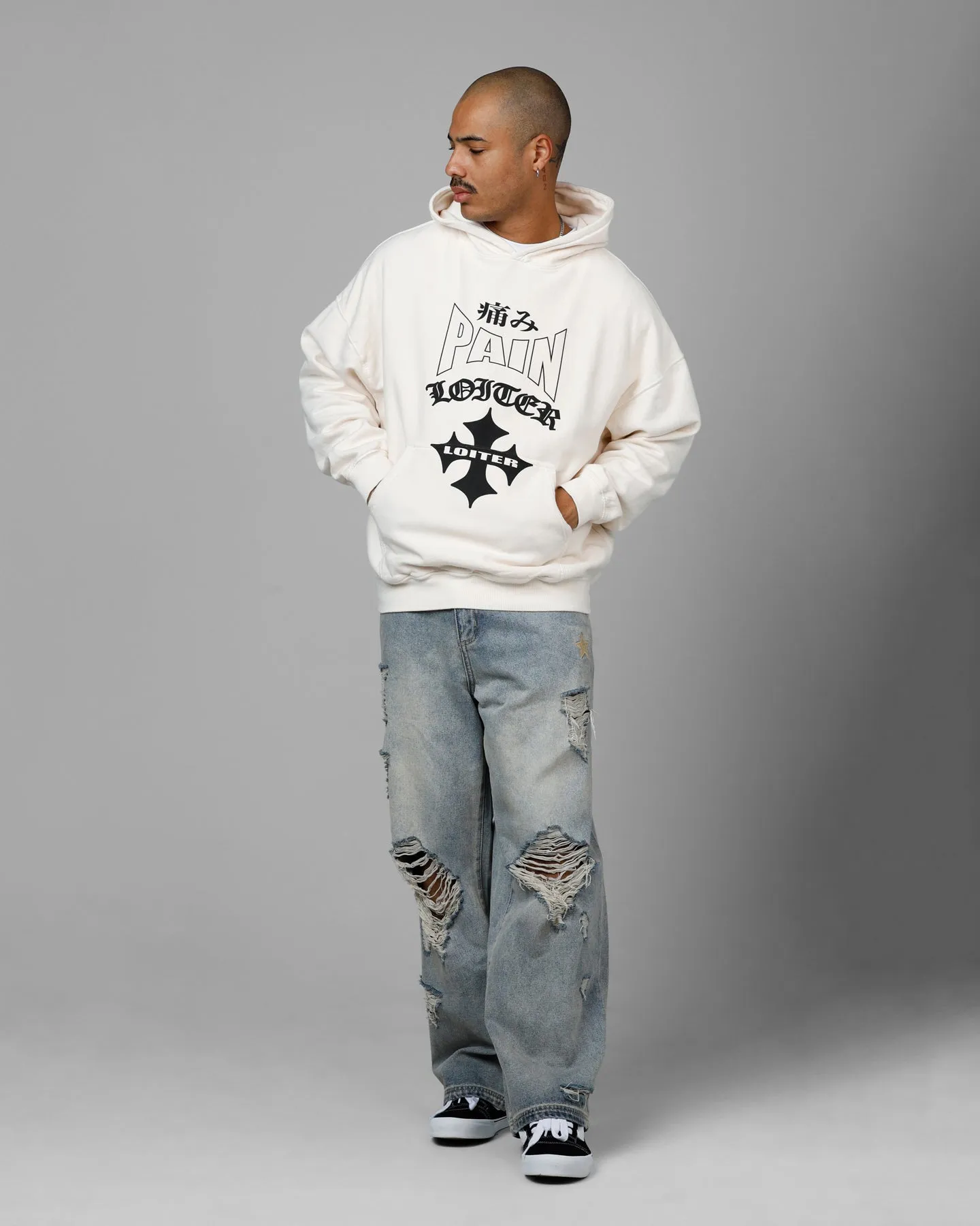 Loiter Ultimate Pain Premium Hoodie Off White sold by Culture Kings product image thumbnail 3