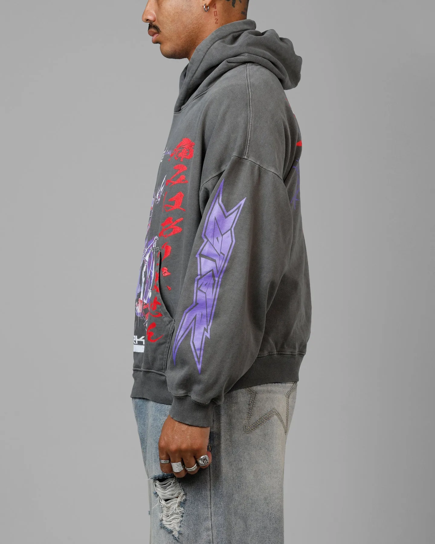 Loiter Cyberkinetics Premium Hoodie Washed Charcoal sold by Culture Kings product image thumbnail 5