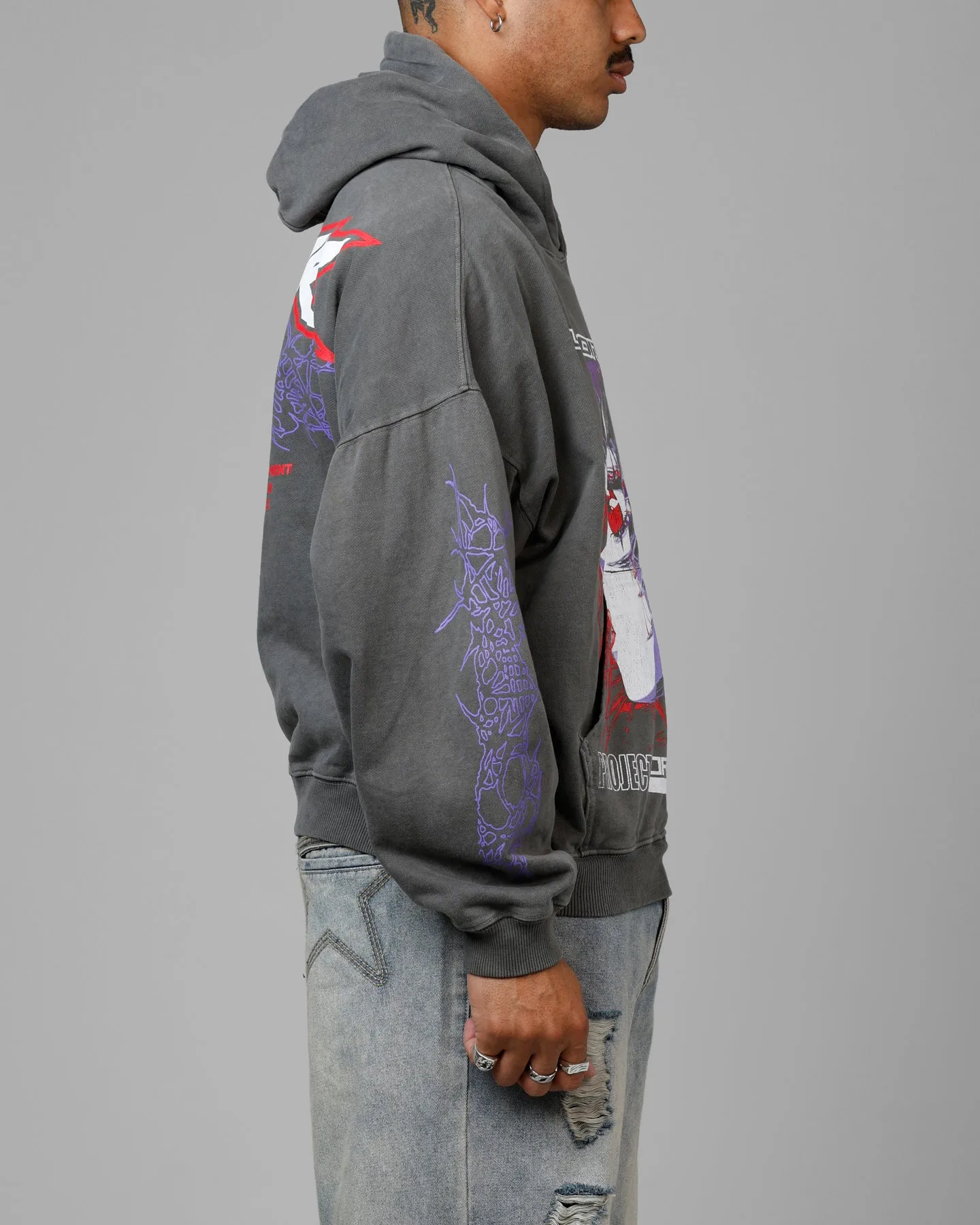 Loiter Cyberkinetics Premium Hoodie Washed Charcoal sold by Culture Kings product image thumbnail 4