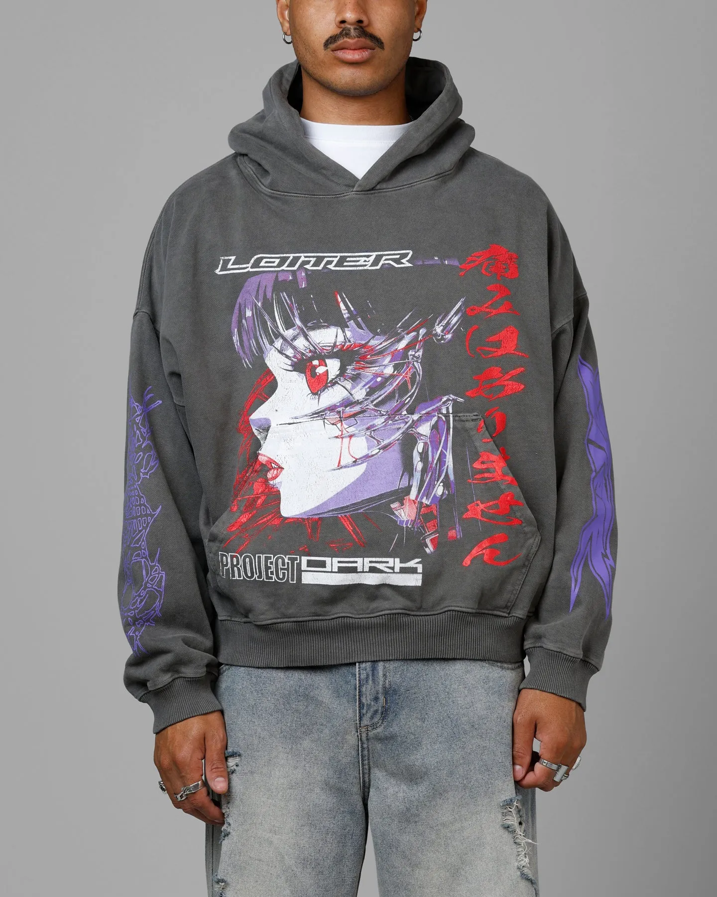 Loiter Cyberkinetics Premium Hoodie Washed Charcoal sold by Culture Kings
