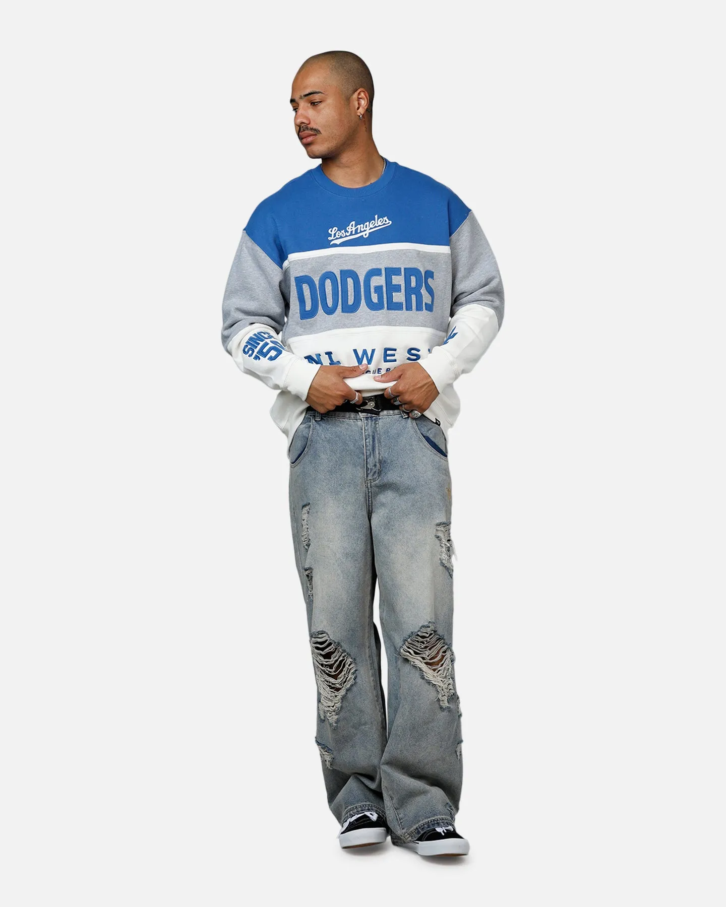 47 Brand Los Angeles Dodgers On Five Crewneck Blue/Grey sold by Culture Kings product image thumbnail 3