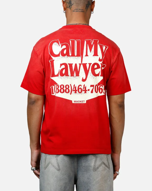 Market Call My Lawyer 3D T-Shirt Red made by Culture Kings