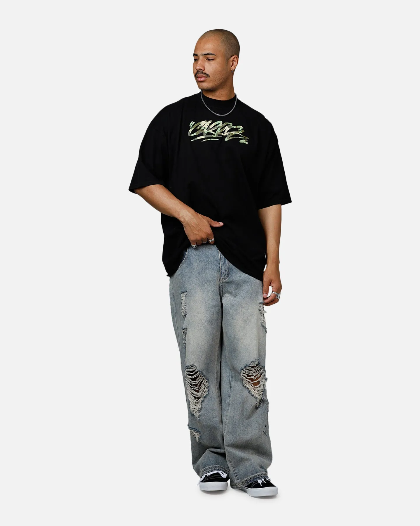 Carre Camo Script T-Shirt Black sold by Culture Kings product image thumbnail 3