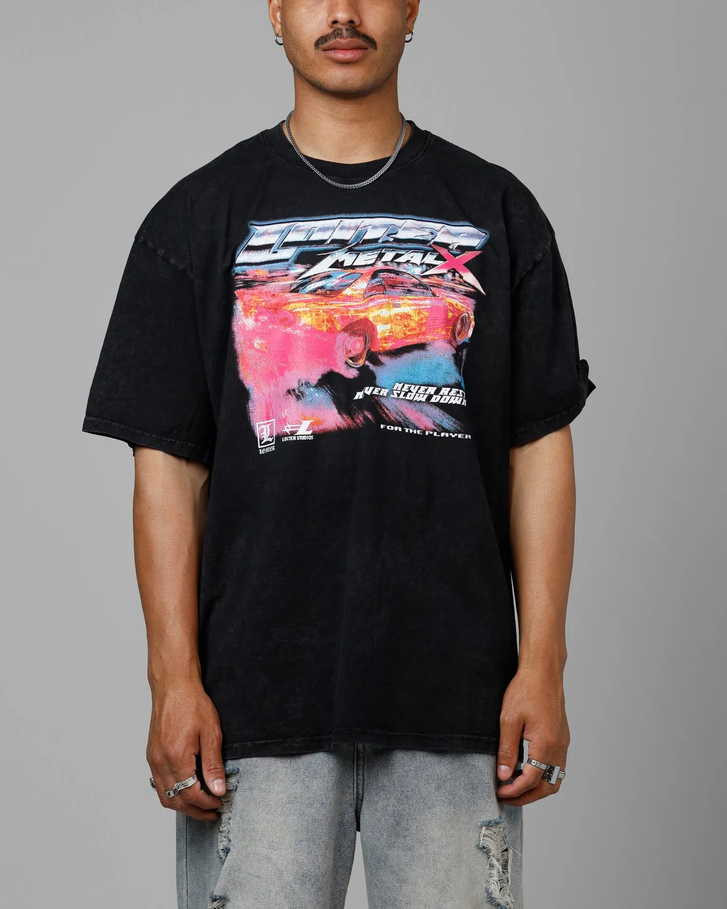 Loiter Speed Vintage T-Shirt Washed Black sold by Culture Kings