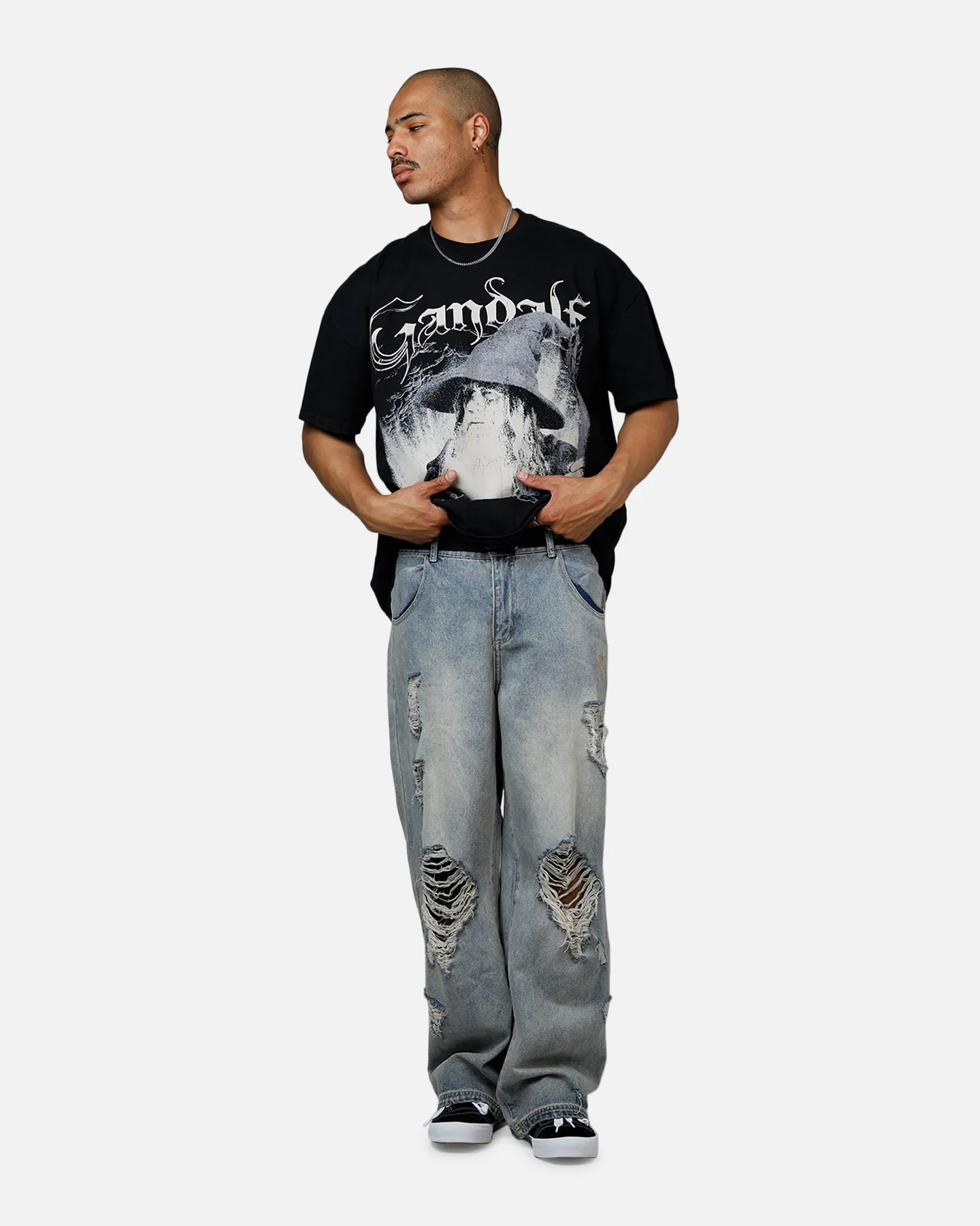 American Thrift X The Lord Of The Rings Gandalf Heavyweight T-Shirt Black sold by Culture Kings product image thumbnail 3