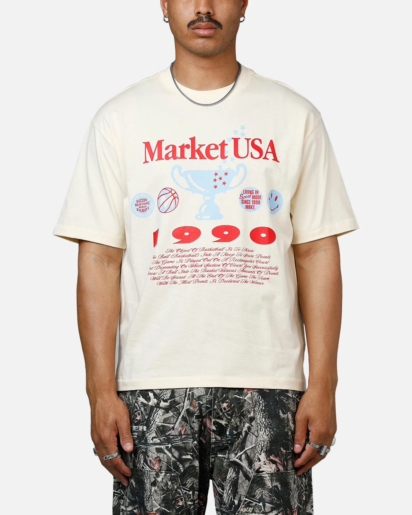 Market Smiley 1990 T-Shirt Cream sold by Culture Kings