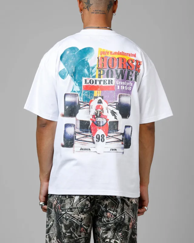 Loiter Horse Power Vintage Drop T-Shirt White sold by Culture Kings