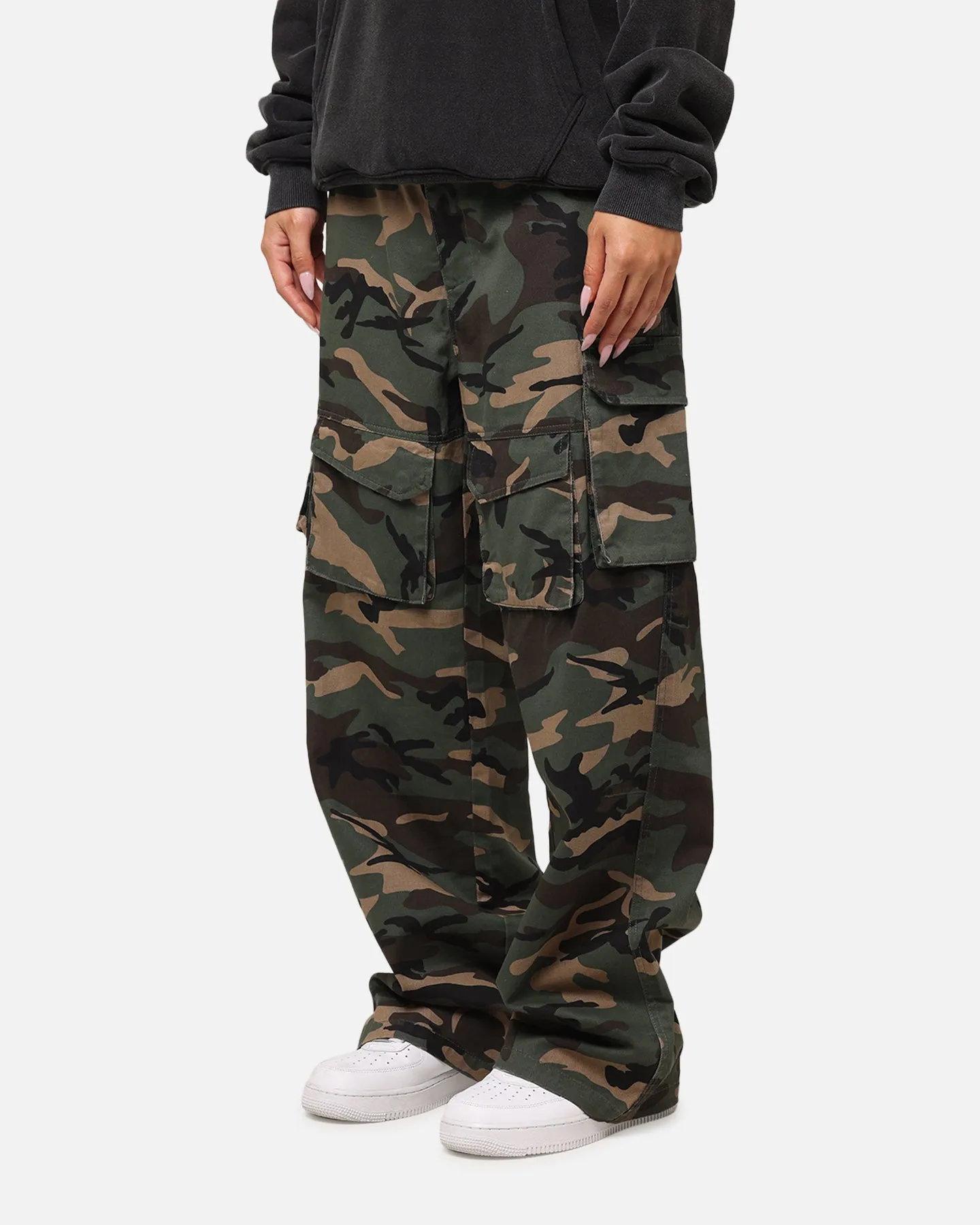 The Anti Order Artillery Baggy Cargo Pants Woodland Camo sold by Culture Kings